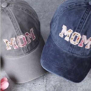 Blue** MOM Floral Baseball Cap